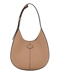 TOD'S Shopper Mini Hobo Leather Shoulder Bag Braun