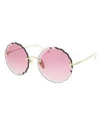 Chloé Sonnenbrille ROSIE rimless rounded metal sunglasses Gold