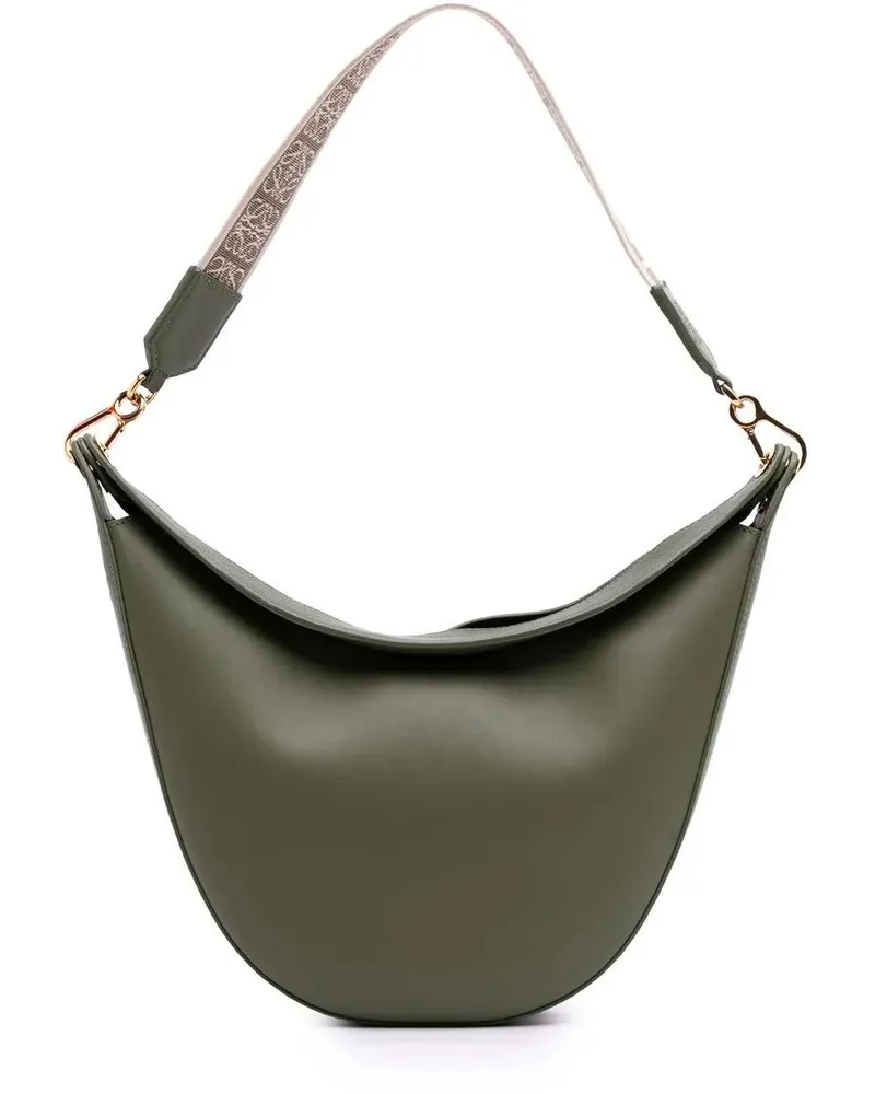 Loewe Hobo Bags Small Leather Luna Hobo grün Grün