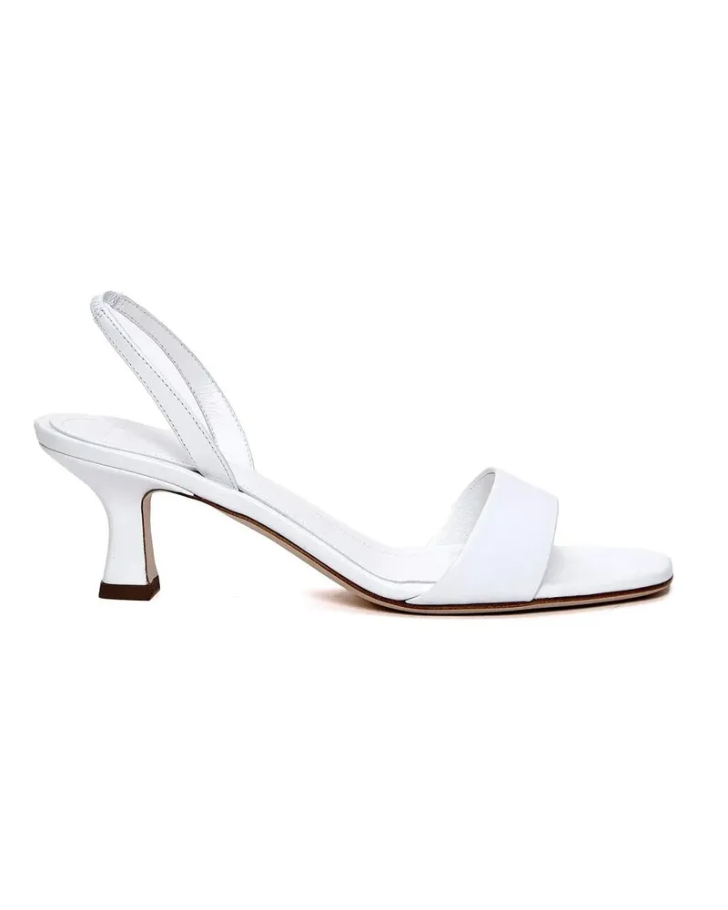 3JUIN Sandalen White Sandal With Strap Heel 55 Mm weiß Weiß