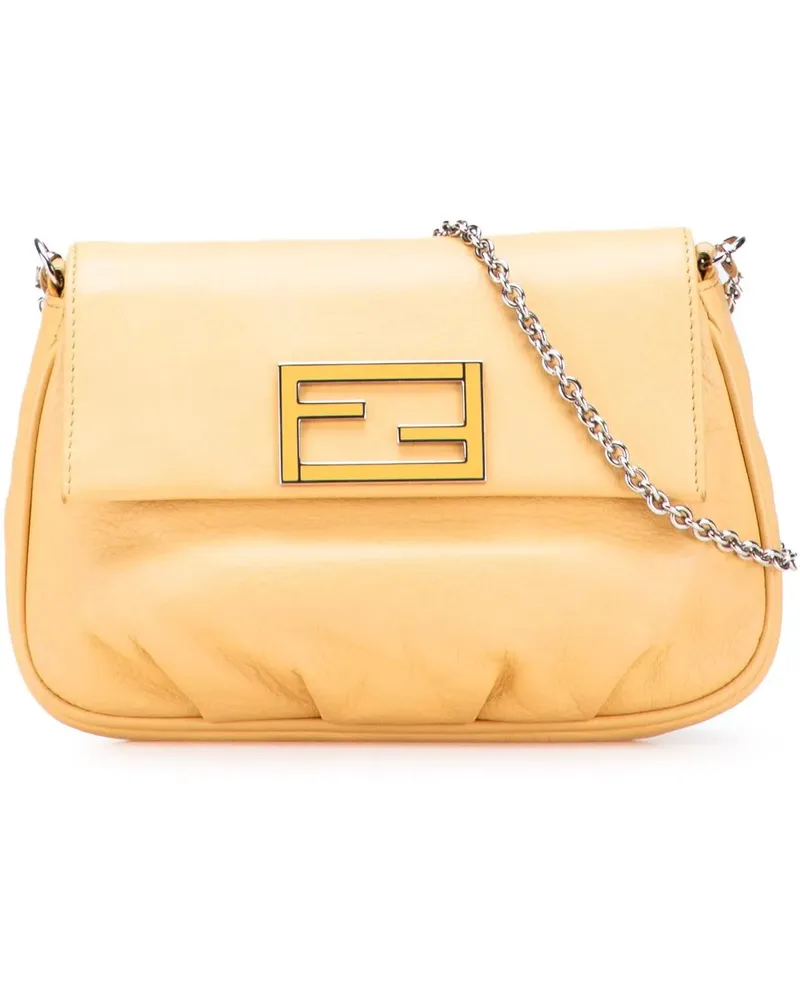 Fendi Hobo Bags Leather sta Pochette Crossbody gelb Gelb
