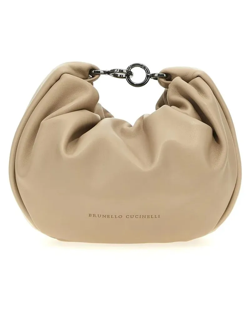 Brunello Cucinelli Hobo Bags 'Hobo Brioche' Crossbody Bag beige Beige