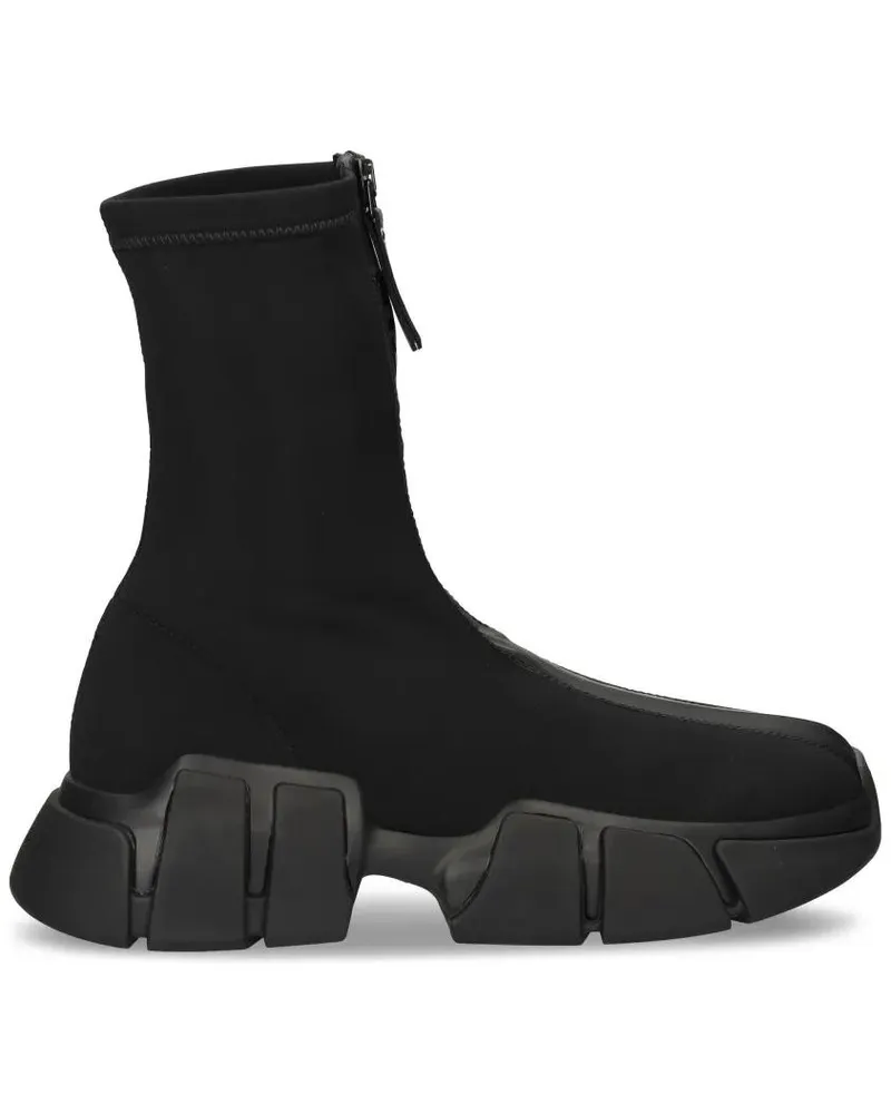 Vic Matié Stiefel Ankle Boots With Zip Closure And Sole schwarz Schwarz