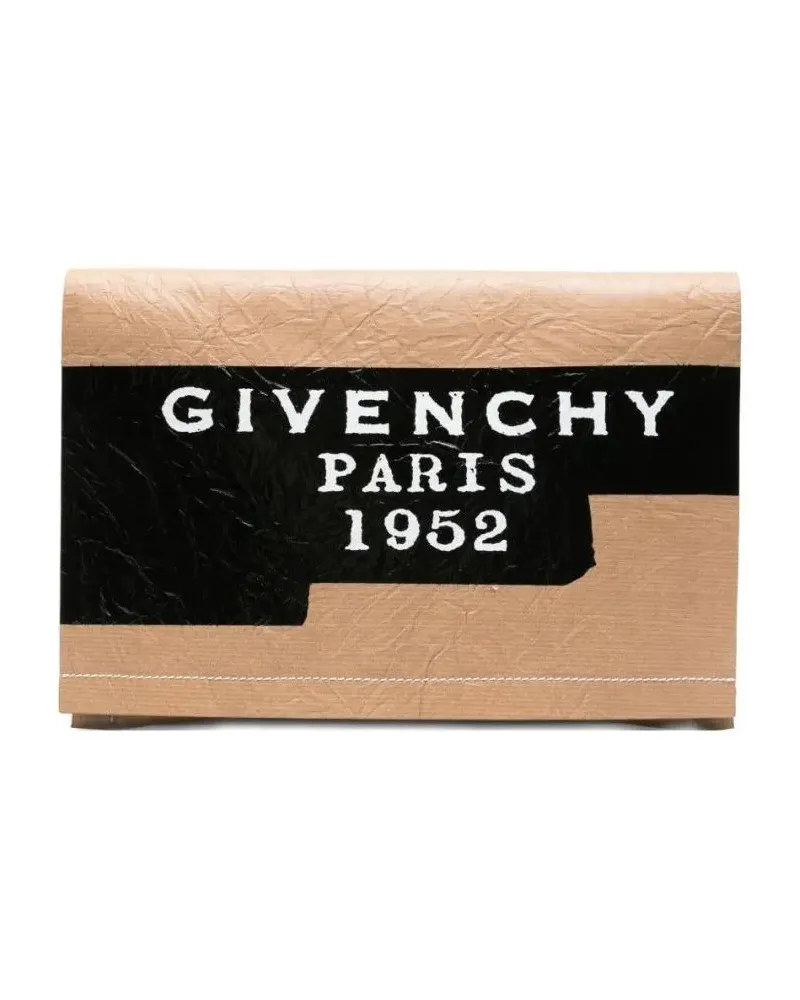 Givenchy Crossbody Bags Beige Drawstring Bag With Rectangular Patch schwarz Schwarz