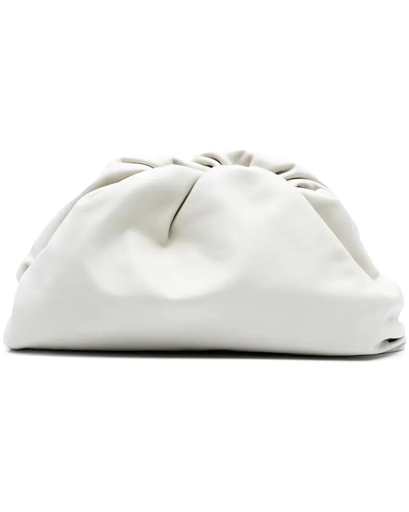Bottega Veneta Clutches Lambskin The Pouch weiß Weiß