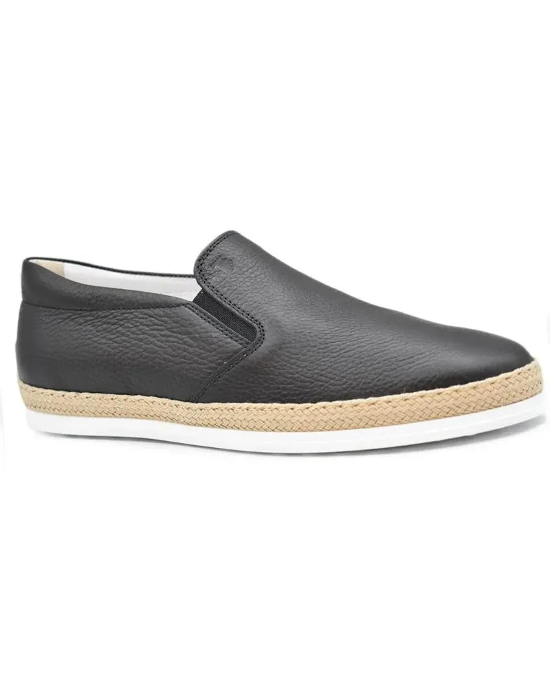 TOD'S Loafer Pelle Leather Flat Shoes blau Blau