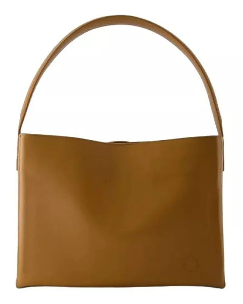 Inès de la Fressange Shopper Leonore L Shoulder Bag - Leather - Camel Braun