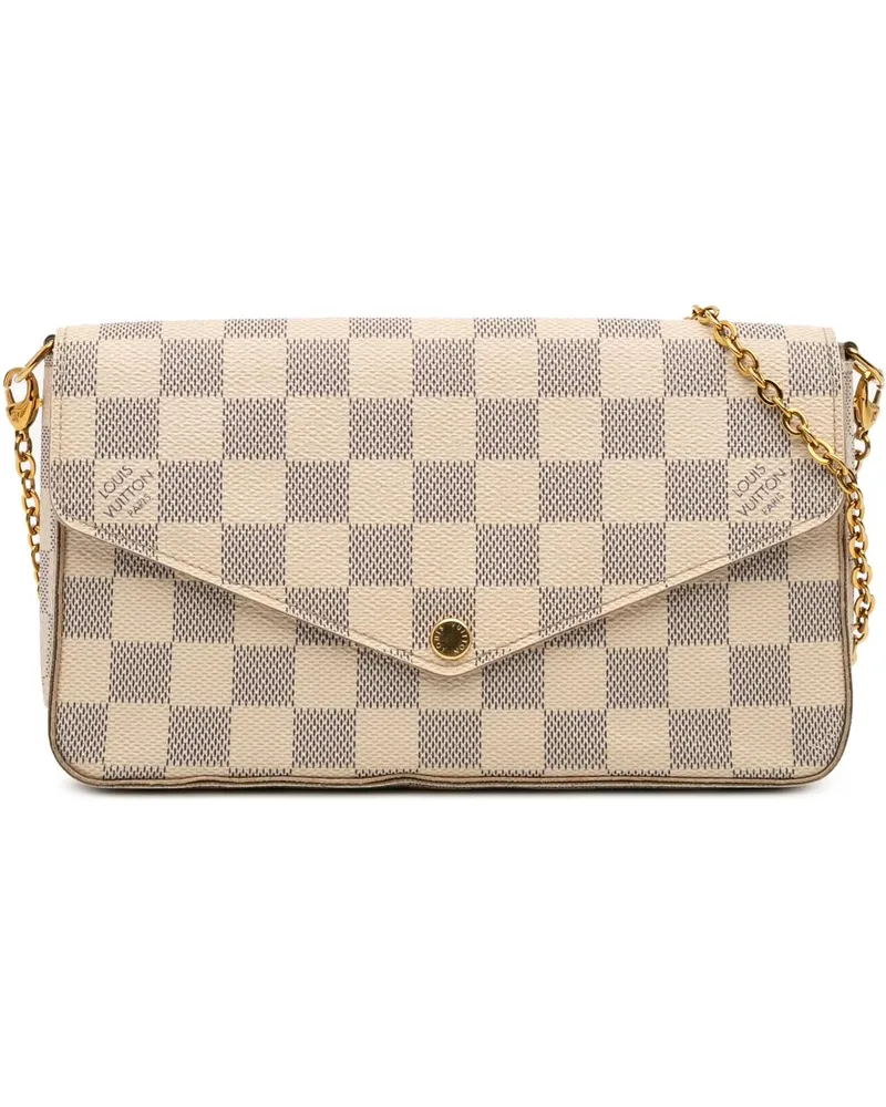 Louis Vuitton Hobo Bags Damier Azur Pochette Felicie weiß Weiß