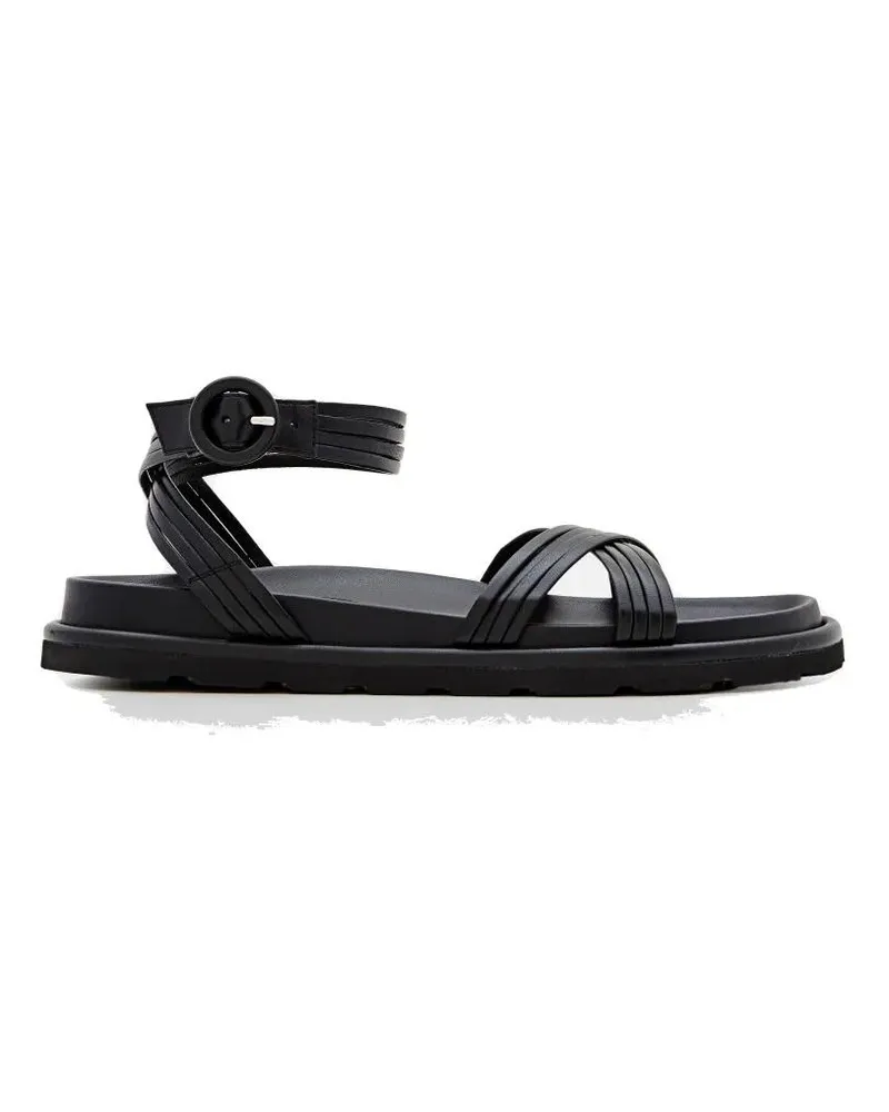 Gianvito Rossi Sandalen Nappa Leather Sandals With Buckled Strap schwarz Schwarz