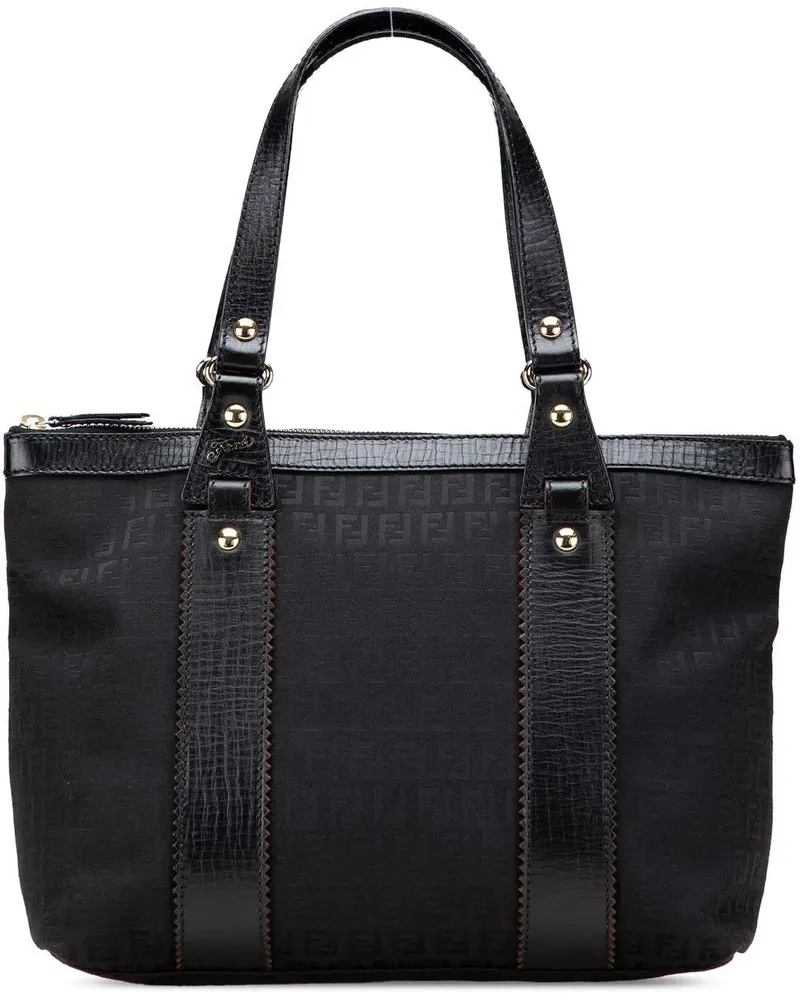 Fendi Shopper Zucchino Canvas Tote schwarz Schwarz