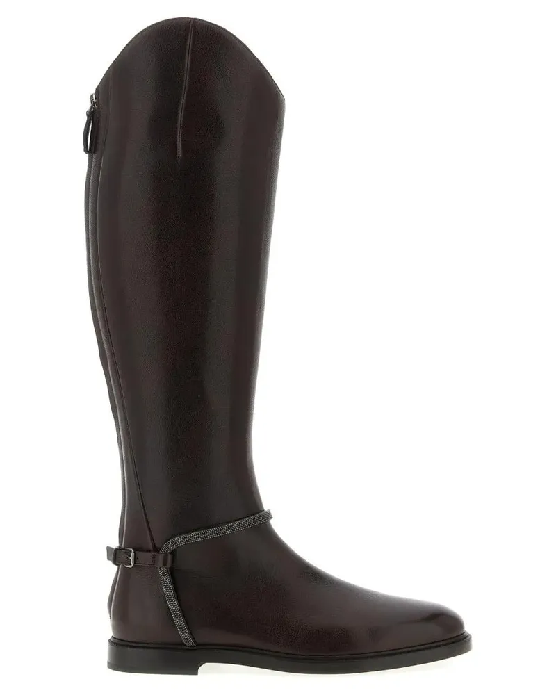 Brunello Cucinelli Stiefel 'Precious Spurs' Boots braun Braun