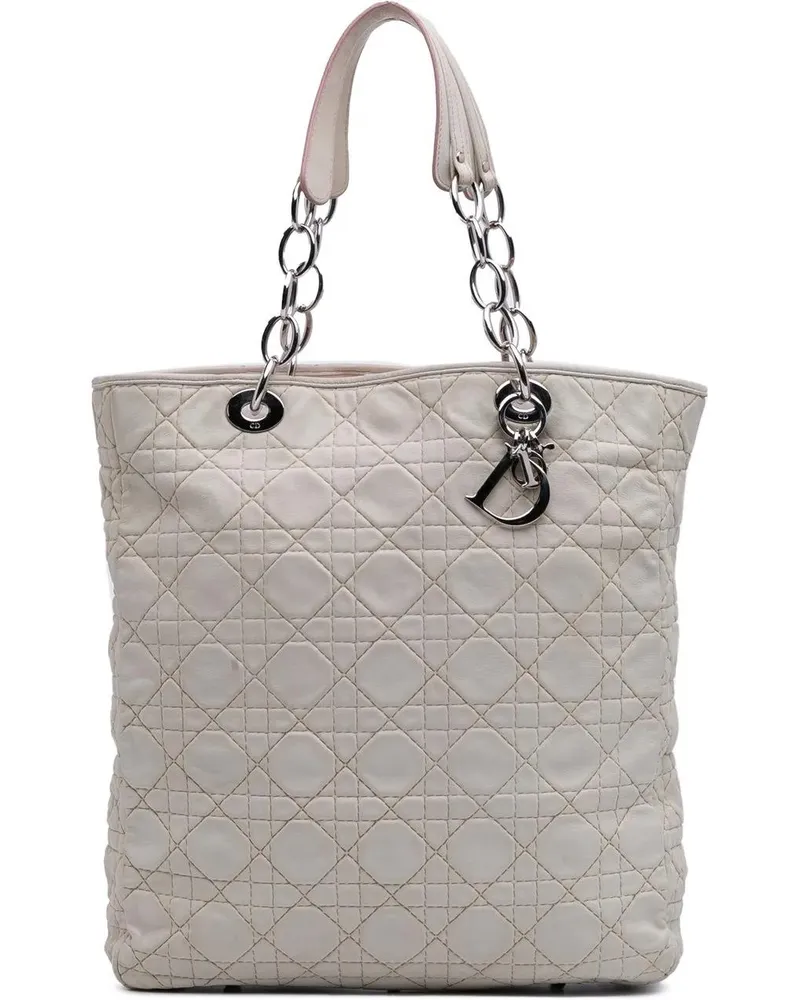 Dior Shopper Lambskin Cannage Lady Dior Soft Shopping Tote weiß Weiß