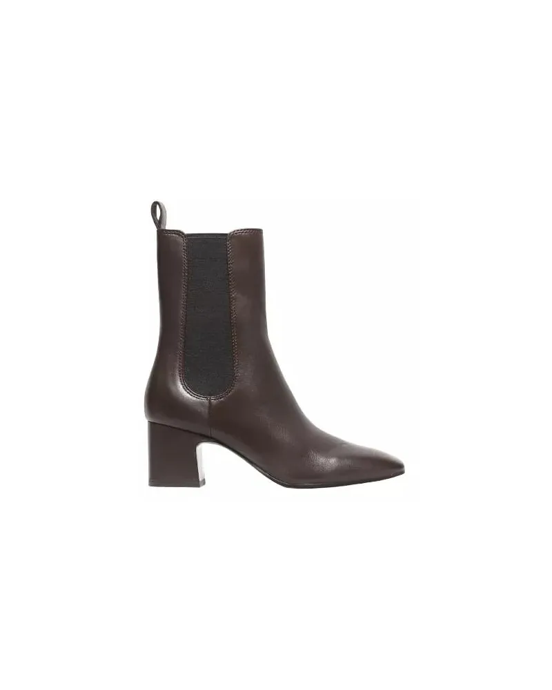 ash Stiefel Ankle Boot In Soft Ebony Nappa With Side Elastic braun Braun