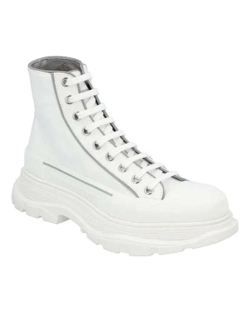 Alexander McQueen Stiefel Tread Slick Boots 'White Grey' weiß Weiß