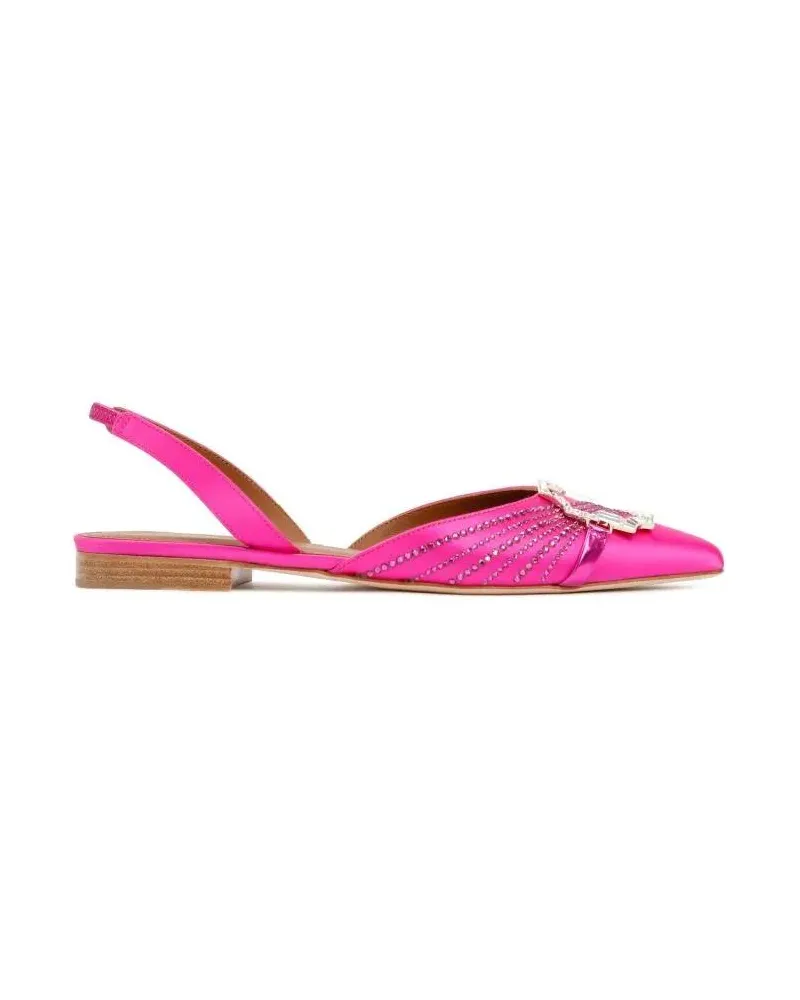 Malone Souliers Sandalen Fuchsia Satin Misha Flats pink Rosa