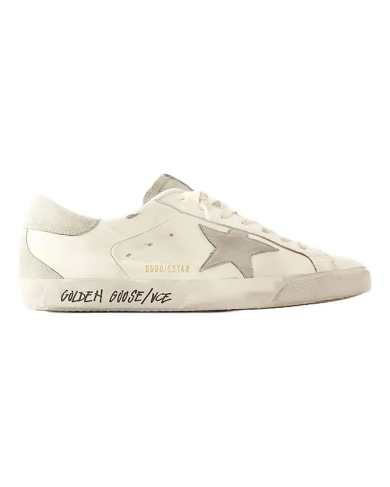 Golden Goose Low-Top Sneaker Heren Super-Star Sneaker Wit/Grijs weiß Weiß