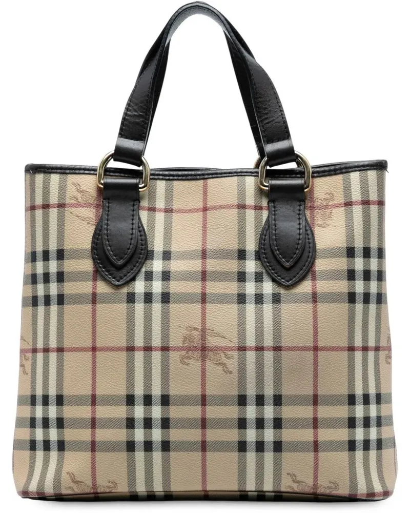 Burberry Shopper Haymarket Check Coated Canvas Tote braun Braun