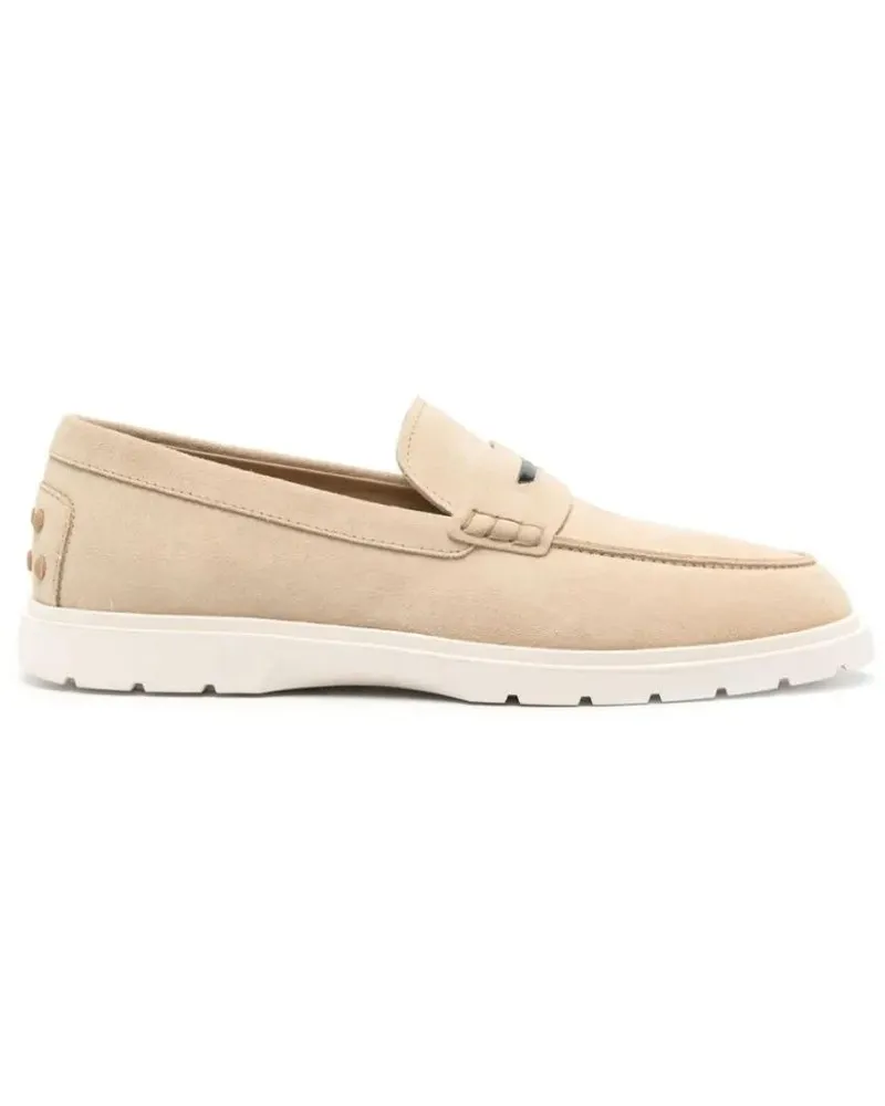 TOD'S Loafer Neutrals Suede Slip-On Loafers beige Beige