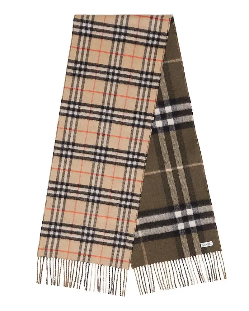 Burberry Tücher & Schals Reversible Check Cashmere Scarf beige Beige