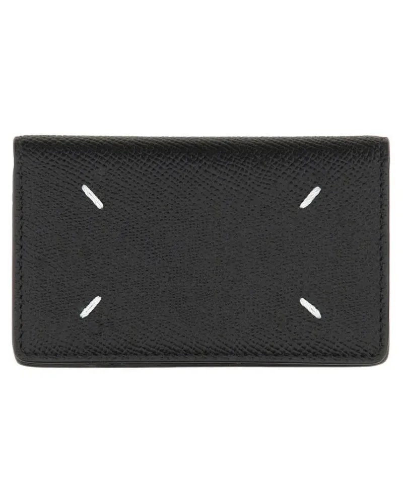 Maison Margiela Portemonnaies "Four Stitches" Card Holder schwarz Schwarz