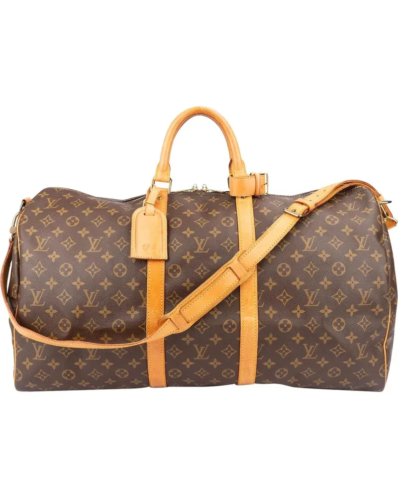 Louis Vuitton Crossbody Bags  Canvas Monogram Keepall 55 braun Braun