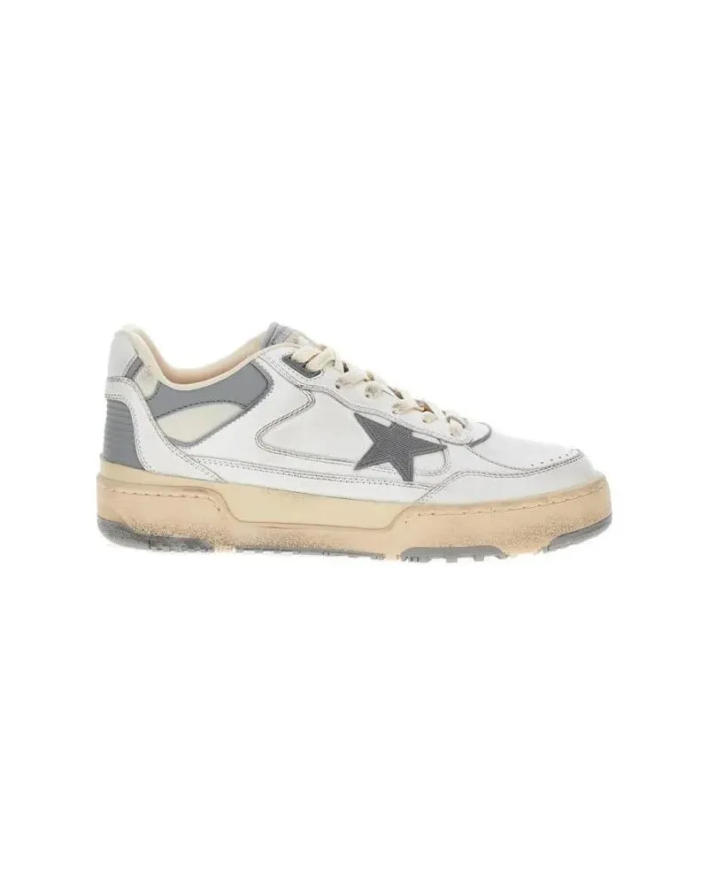 Golden Goose Low-Top Sneaker Vintage Leather Sneakers With Iconic Side Star Det weiß Weiß