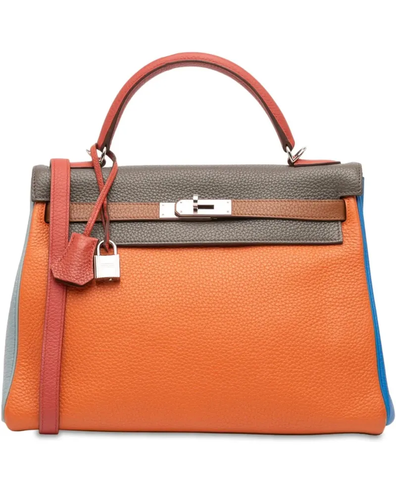 Hermès Hobo Bags Clemence Arlequin Kelly II Retourne 32 orange Orange