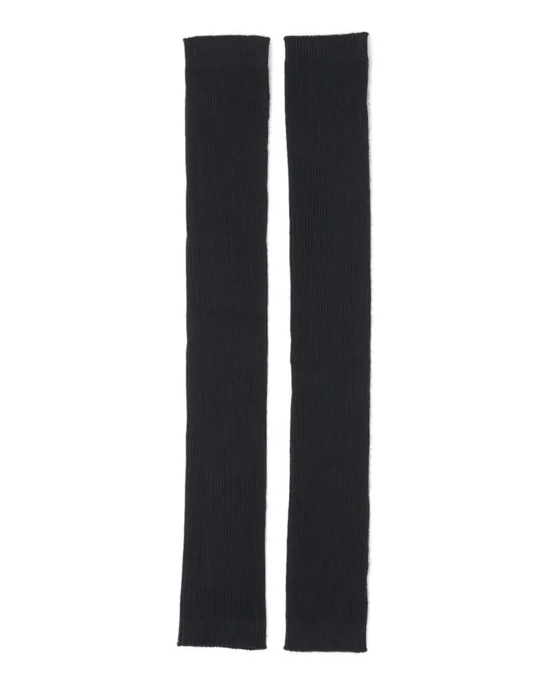 Sa Su Phi Handschuhe Long Ribbed Knit Gloves With Thumb Hole Design schwarz Schwarz