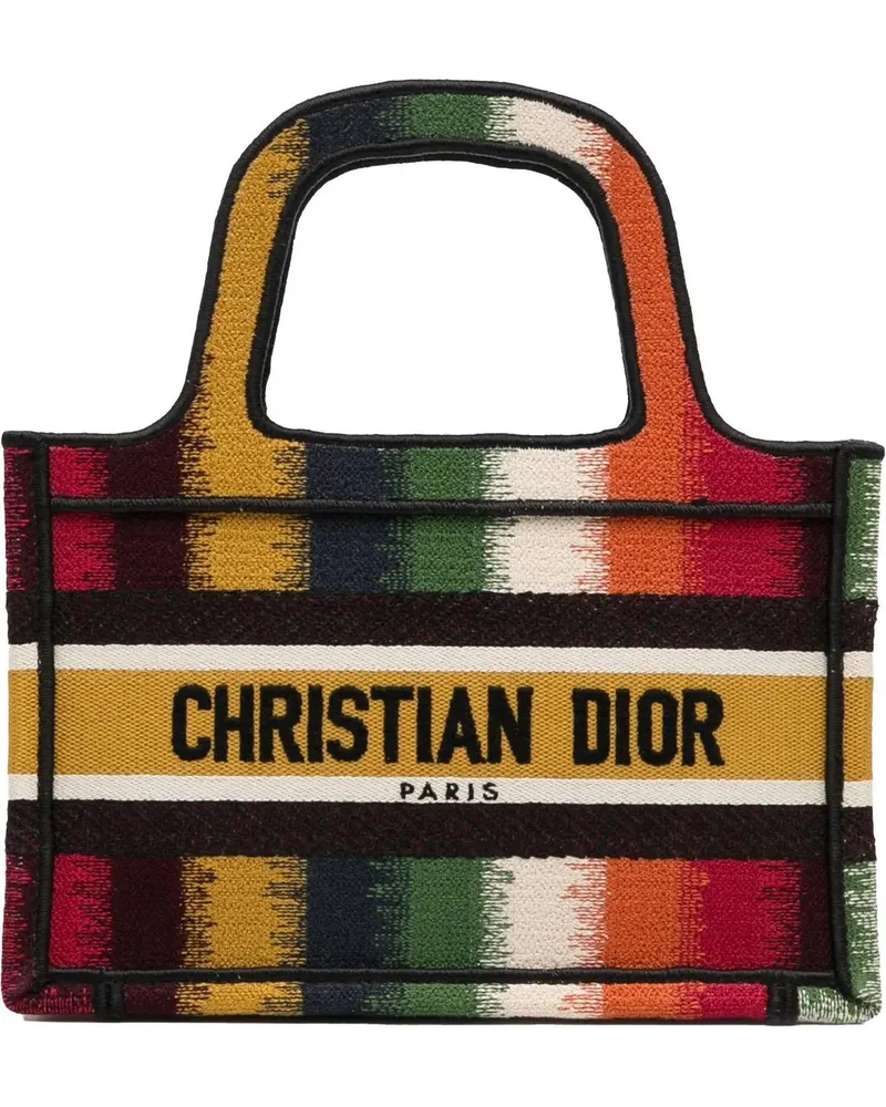Dior Crossbody Bags 2020 Mini D Stripes Book Tote gelb Gelb