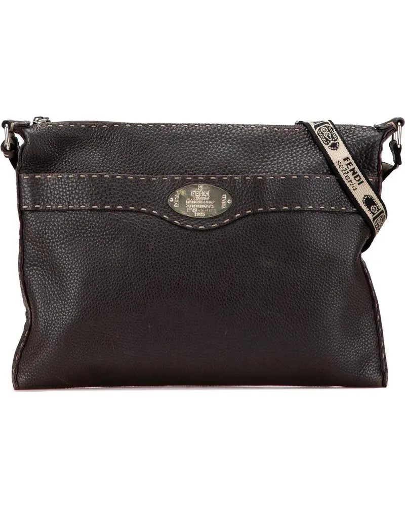 Fendi Hobo Bags Leather Selleria Crossbody braun Braun