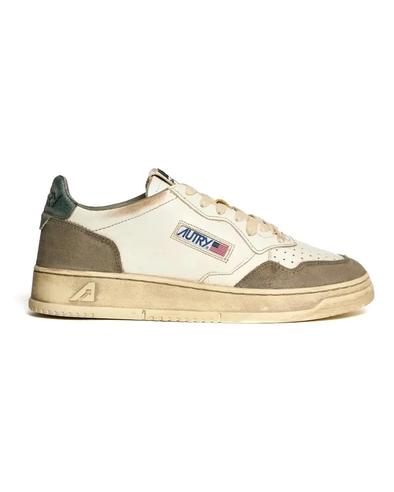 AUTRY Low-Top Sneaker Vintage-Inspired Low-Top Sneakers In Leather And S weiß Weiß