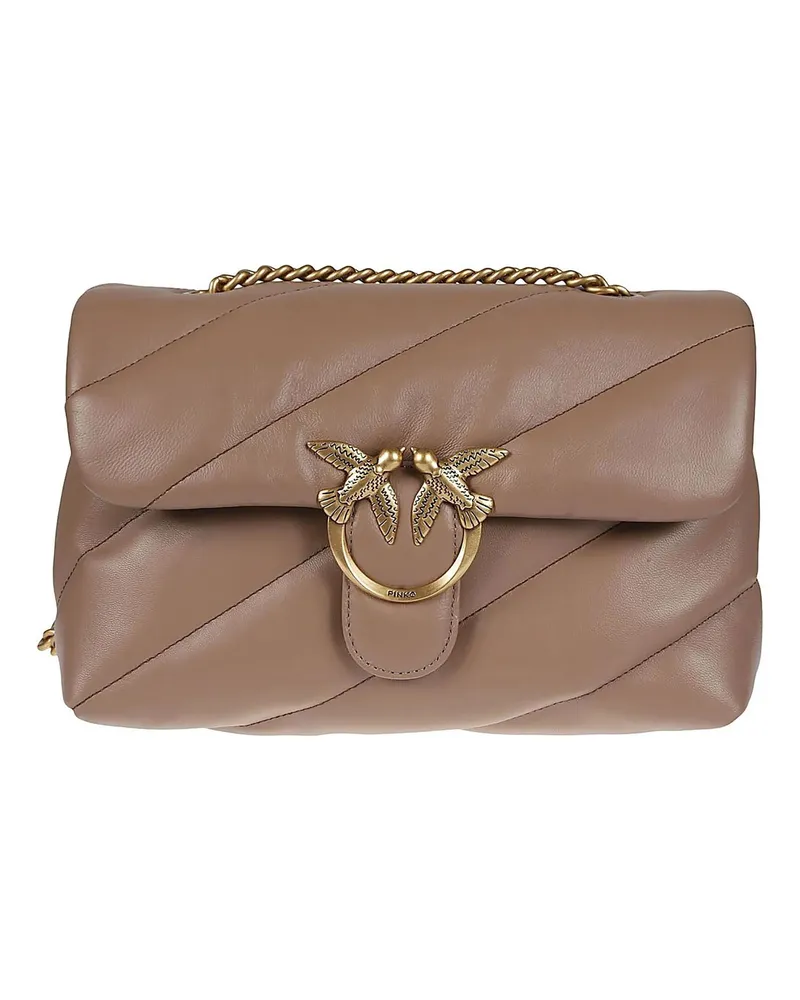 Pinko Crossbody Bags Love Classic Puff Maxi Quilt Bag Brown braun Braun