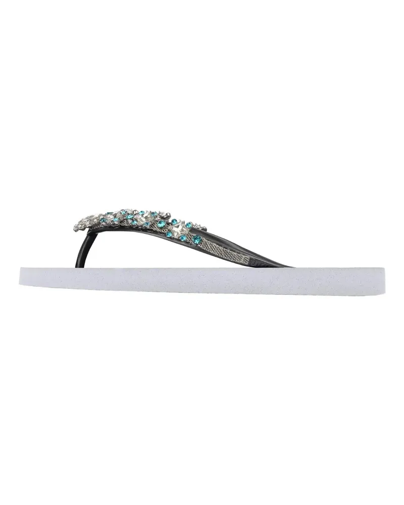 uzurii Slipper & Pantoletten Zehentrenner Dolce Chrystal weiß Weiß