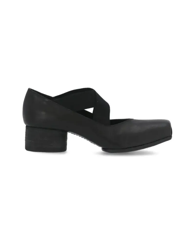 Uma Wang Hohe Schuhe Leather Heeled Shoes schwarz Schwarz