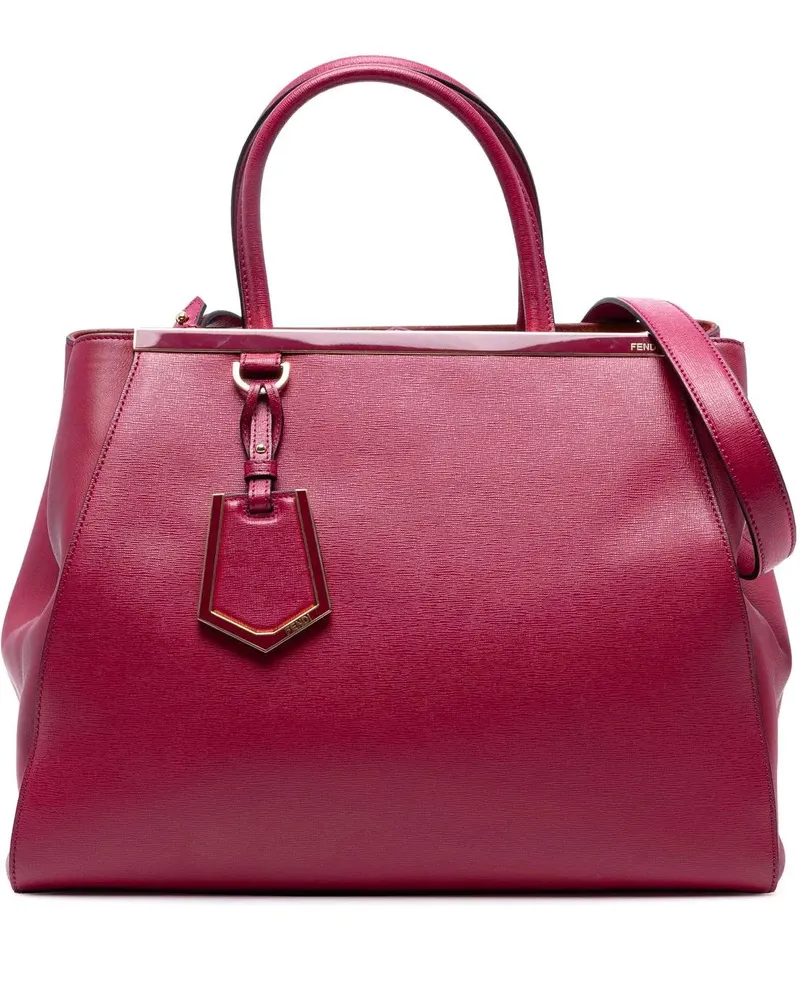 Fendi Hobo Bags Medium Leather 2Jours Satchel rot Rot