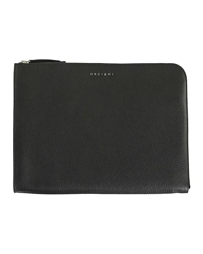 Orciani Crossbody Bags Timeless Document Clutch Bag schwarz Schwarz