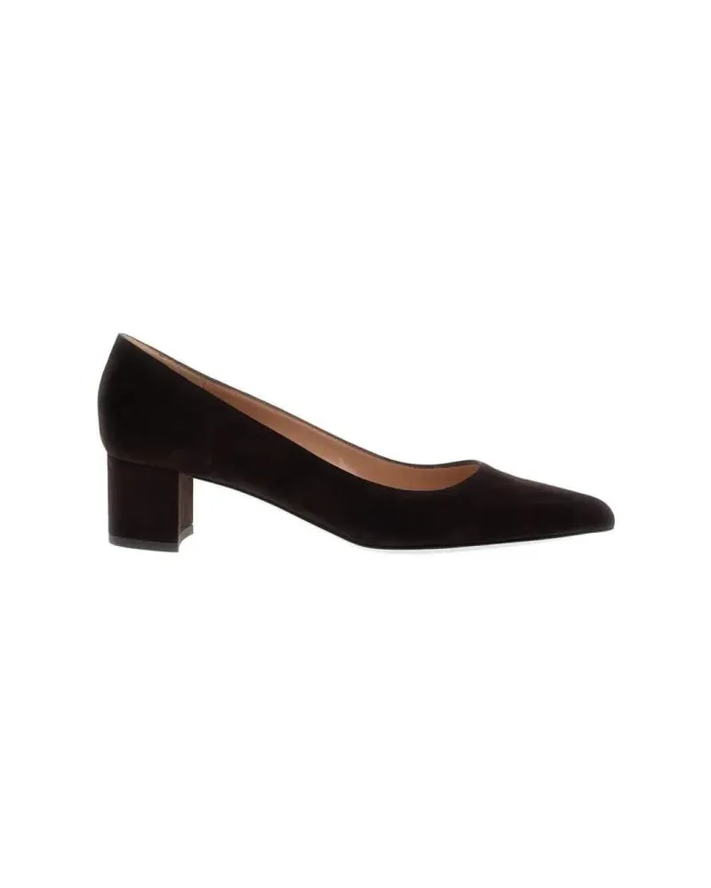 Gianvito Rossi Hohe Schuhe Decollette Piper Pump In Soft Suede With Pointed T schwarz Schwarz