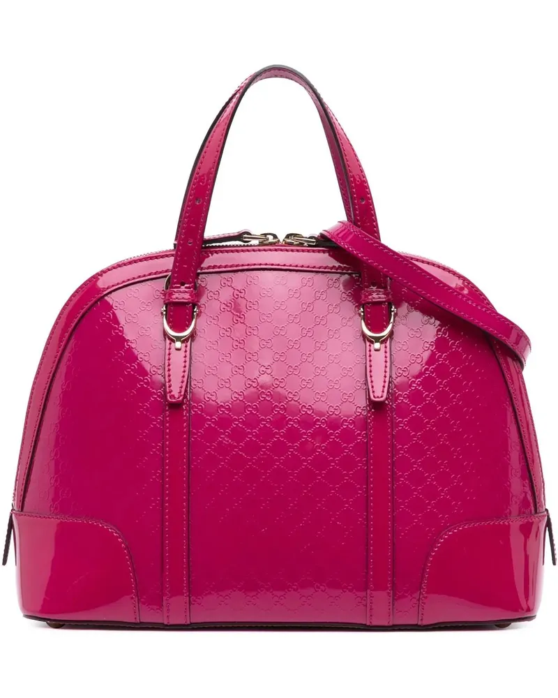 Gucci Hobo Bags Medium Microssima Patent Nice Dome Satchel rosa Gold