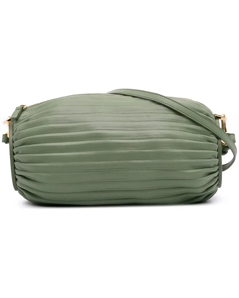 Loewe Hobo Bags Pleated Lambskin Bracelet Pouch grün Grün