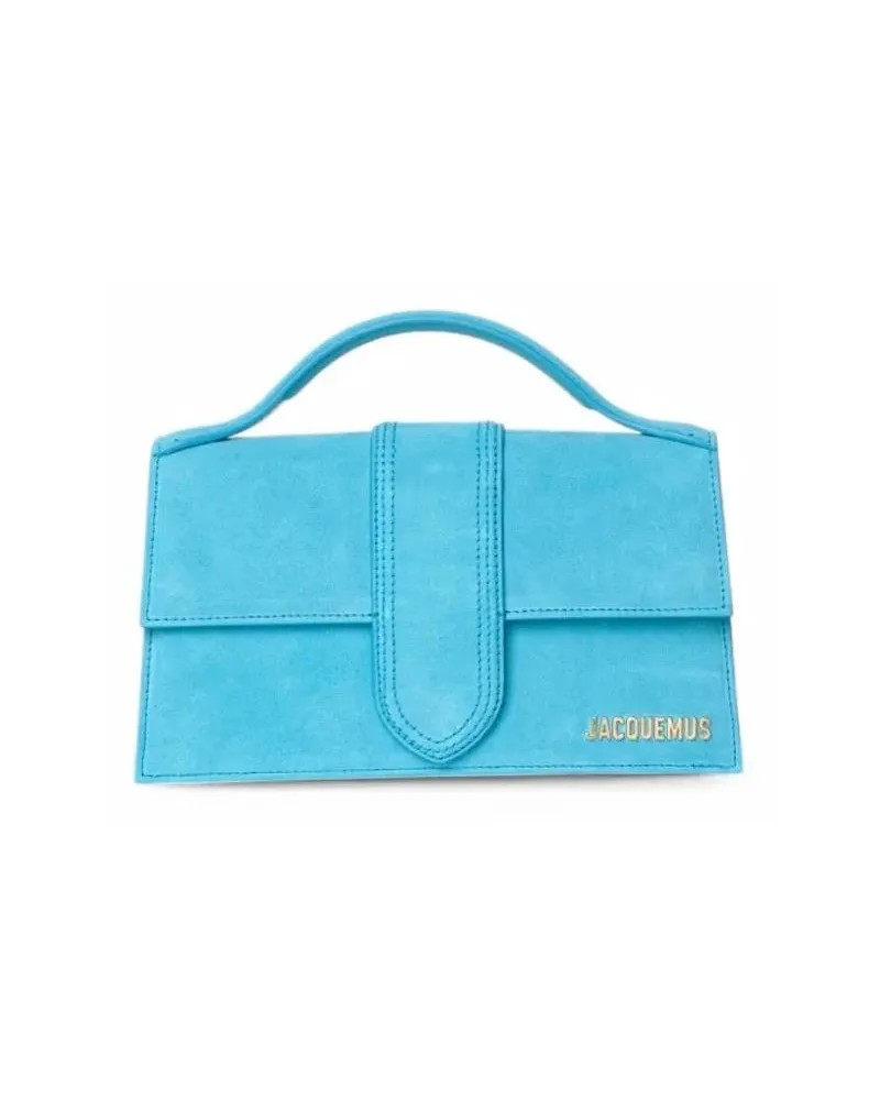 Jacquemus Crossbody Bags Le Grand Bambino Handbag - Baby Suede Light Blue blau Blau