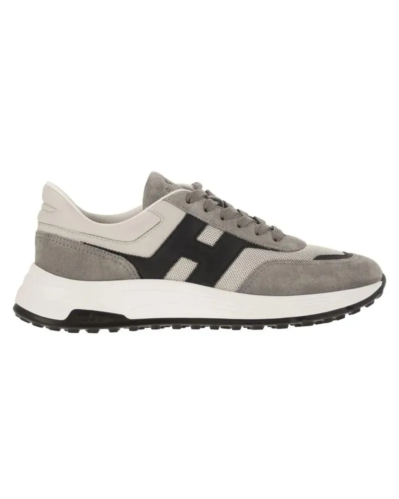 Hogan Low-Top Sneaker Hyperlight Trainers With Lateral Oblique H Detail grau Grau