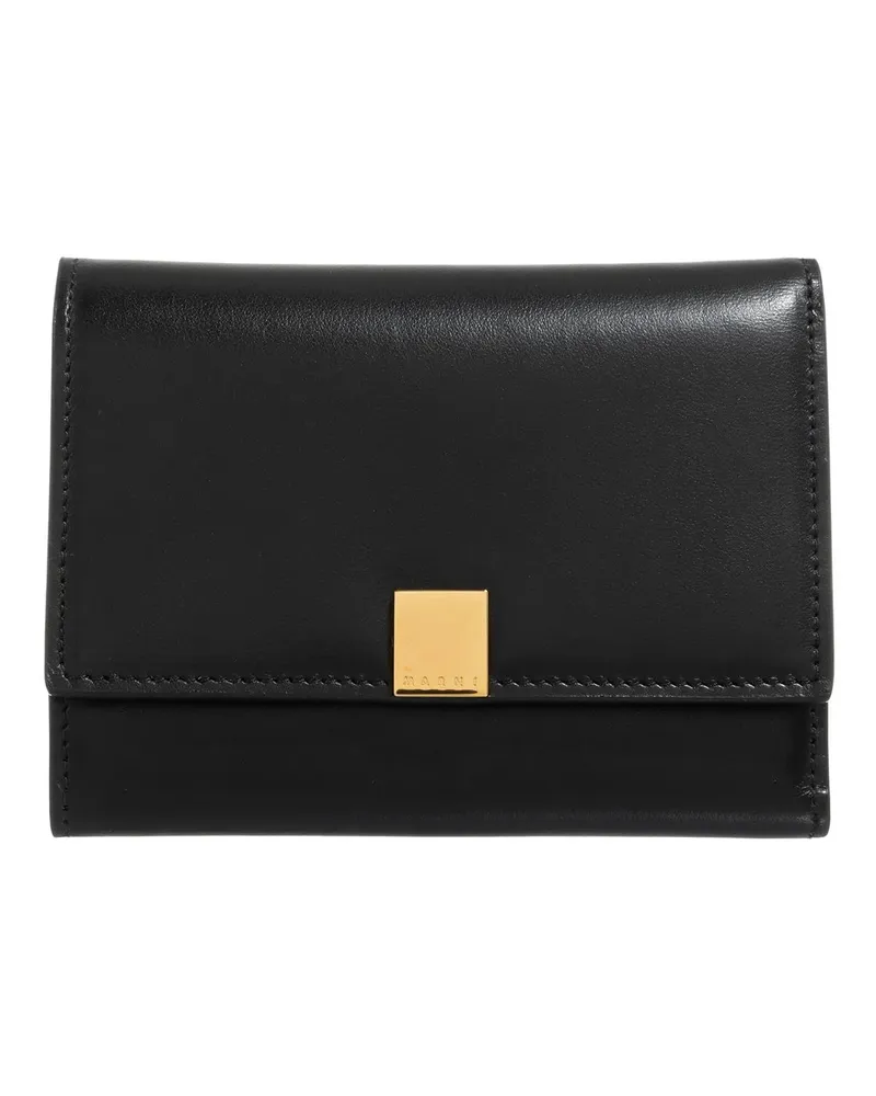 Marni Portemonnaies Trifold schwarz Schwarz