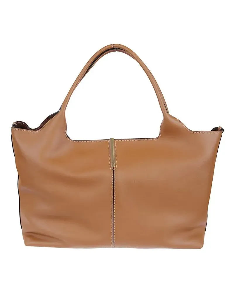 TOD'S Hobo Bags Medium Calfskin Shopping Bag braun Braun