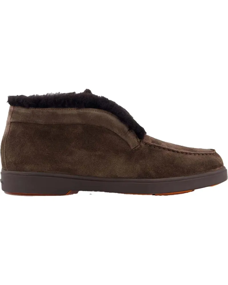 Santoni Loafer Dames Fortune Fur Loafer Bruin braun Braun