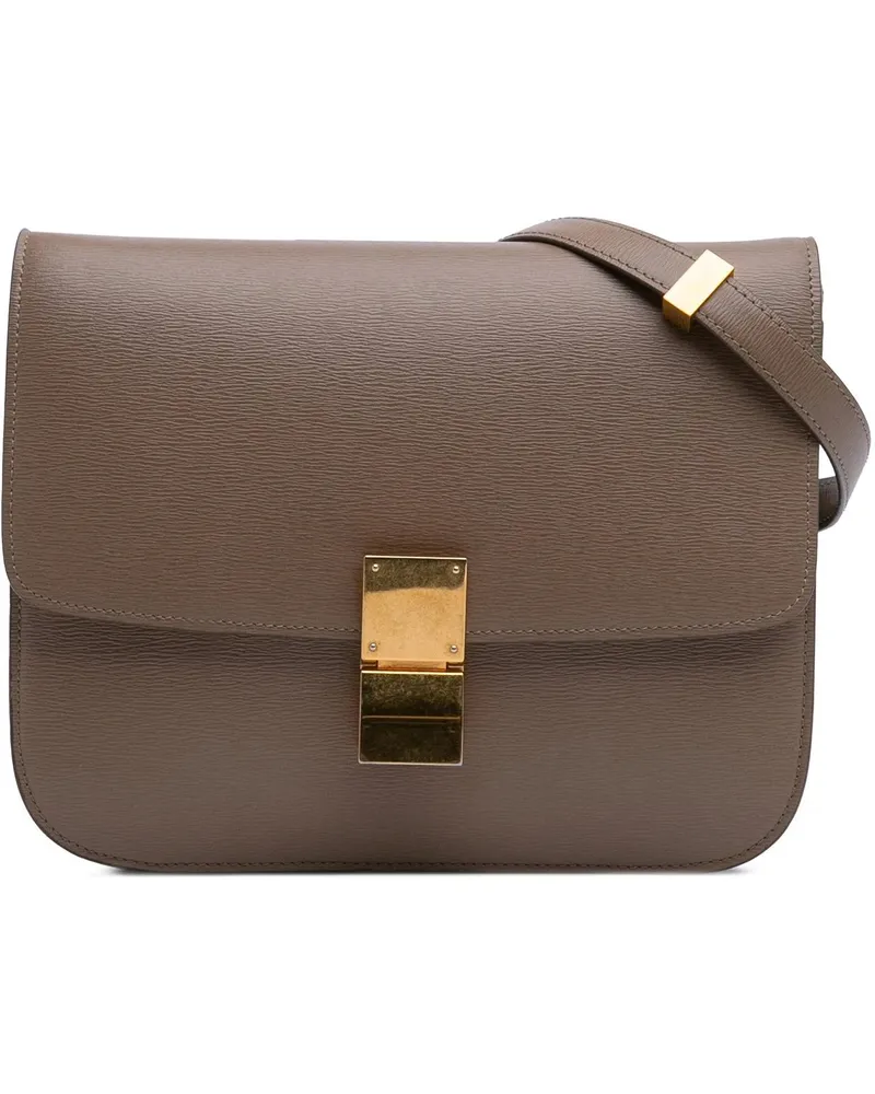 Celine Hobo Bags Medium Calfskin Classic Box braun Braun