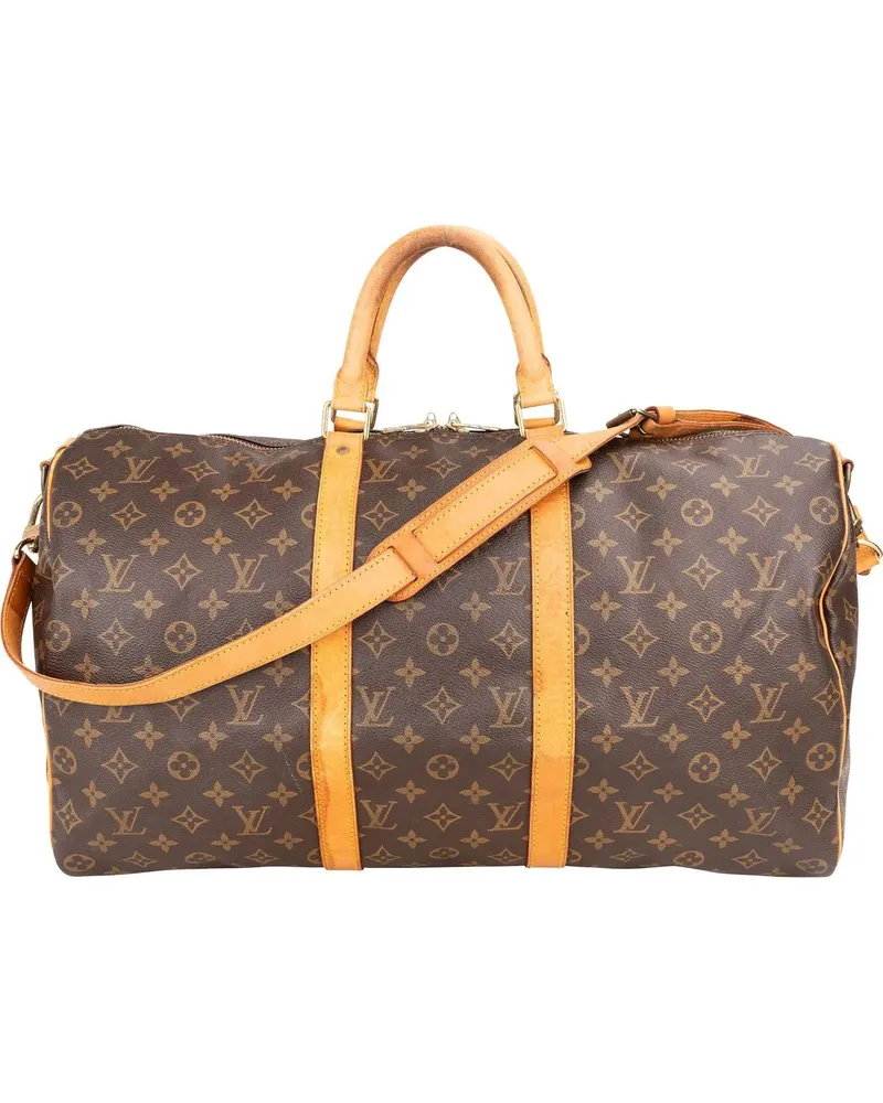 Louis Vuitton Crossbody Bags  Canvas Monogram Keepall 50 Bandoulie braun Braun