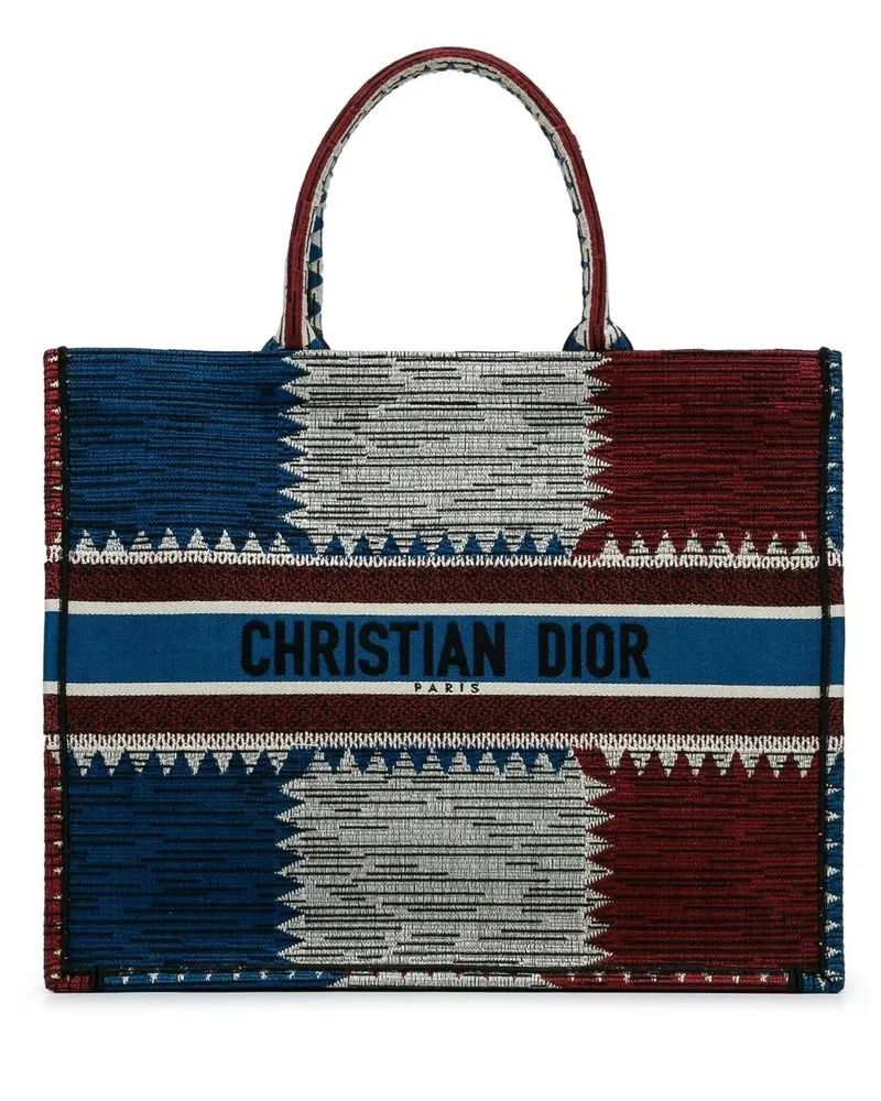 Dior Shopper 2019 Large French Flag Book Tote blau Blau