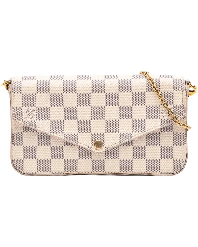 Louis Vuitton Hobo Bags Damier Azur Pochette Felicie weiß Weiß