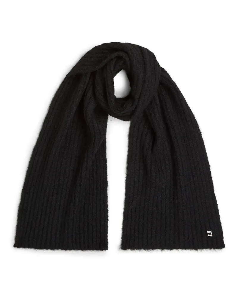 Karl Lagerfeld Tücher & Schals IKON Strickschal schwarz Schwarz