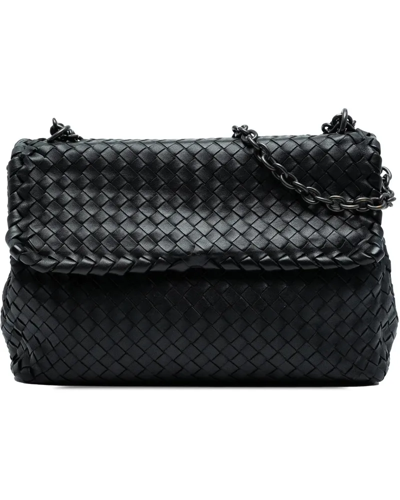 Bottega Veneta Hobo Bags Medium Nappa Intrecciato Olimpia Shoulder Bag schwarz Schwarz
